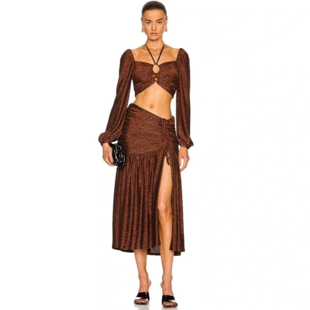 NEW NICHOLAS REVOLVE METALLIC CROP TOP - Picture 8 of 9
